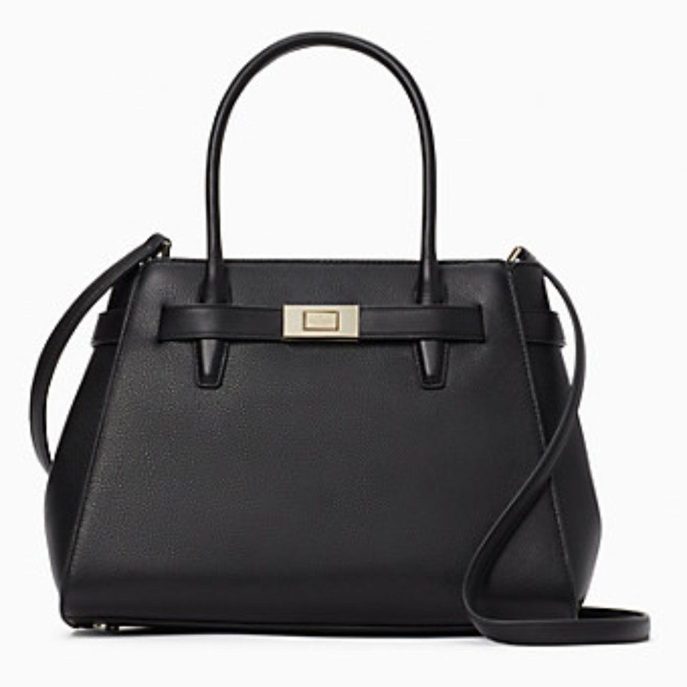 Kate Spade Lucia Medium Satchel Black - Picture 1 of 16
